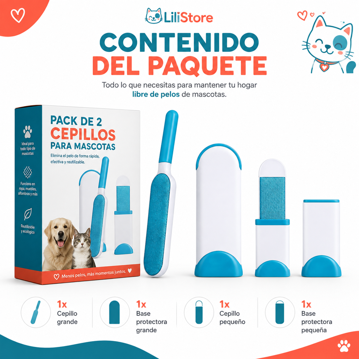 PACK CEPILLO MASCOTAS