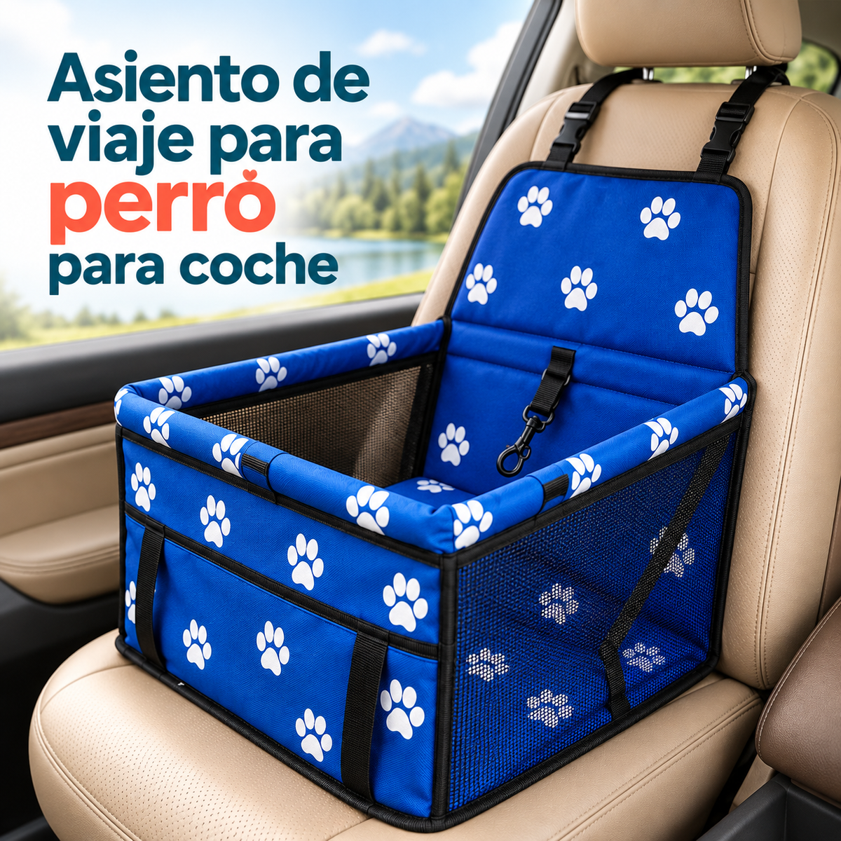 ASIENTO DE VIAJE DE PERRO PARA COCHE