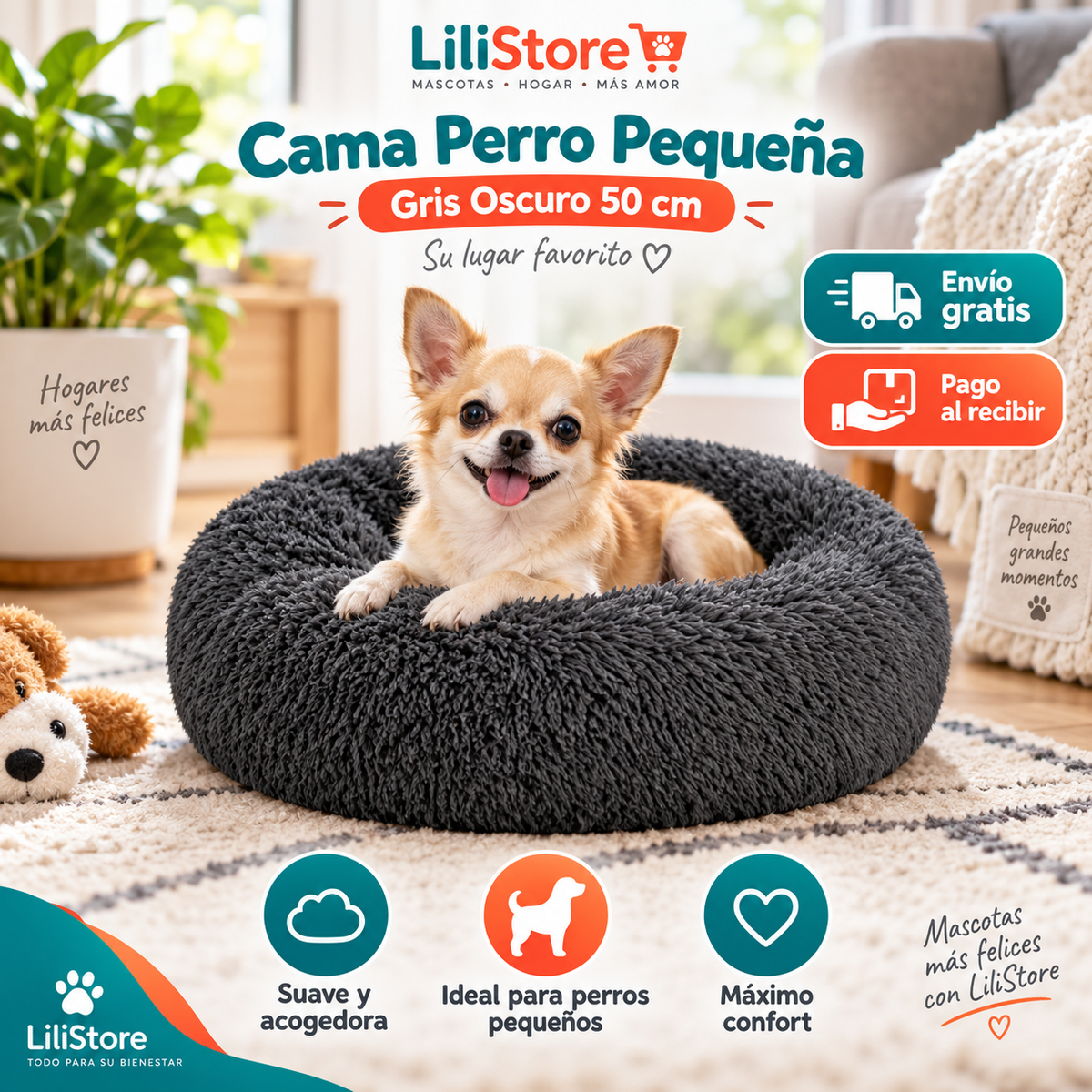 CAMA PARA PERRO/GATO 50CM