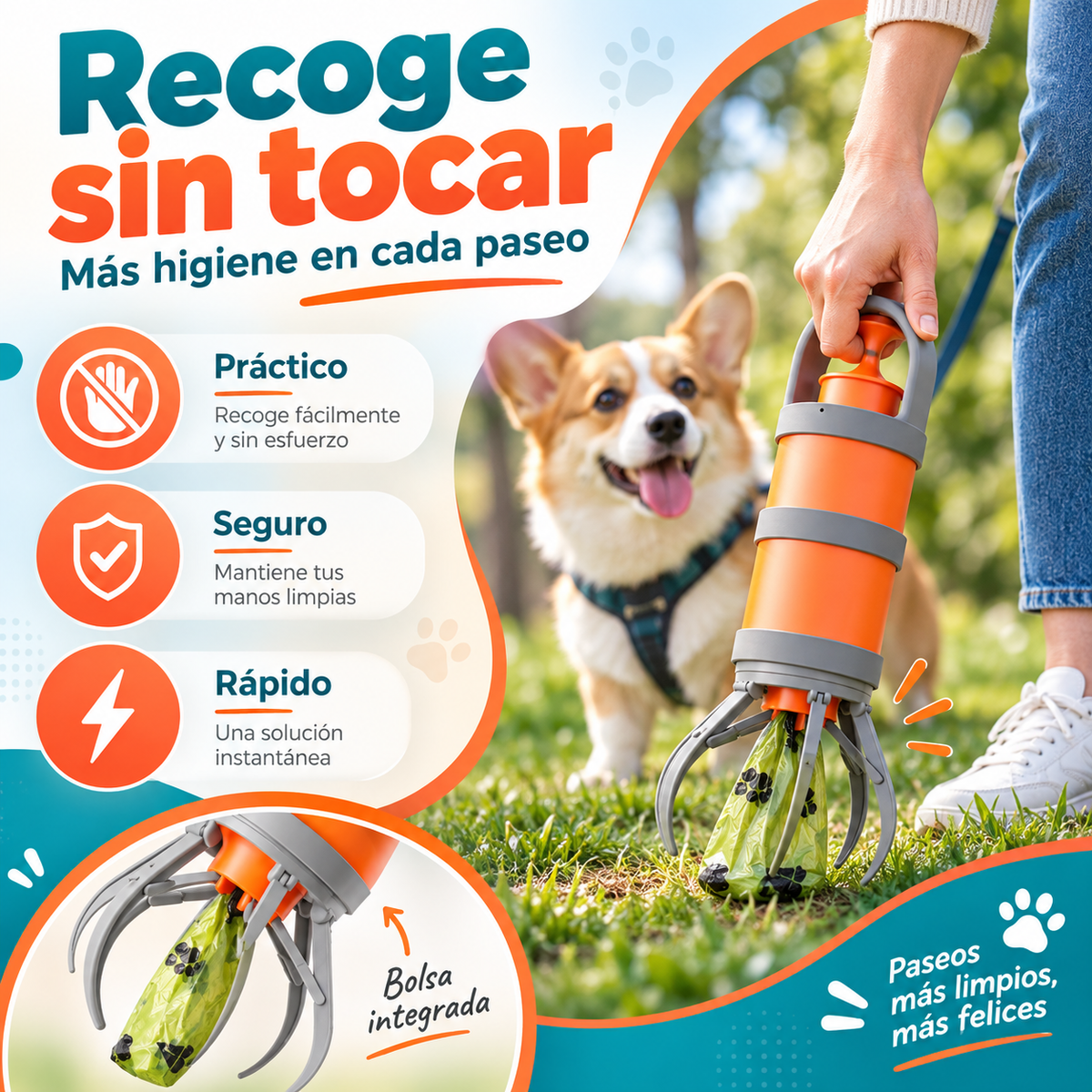 RECOGEDOR DE EXCREMENTOS PORTÁTIL