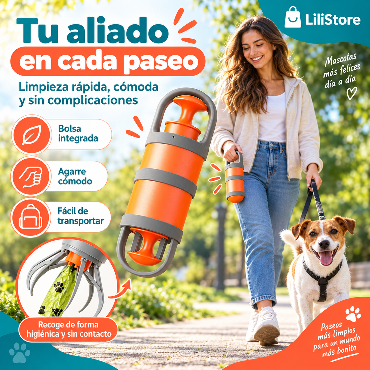 RECOGEDOR DE EXCREMENTOS PORTÁTIL