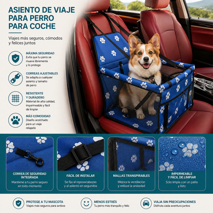 ASIENTO DE VIAJE DE PERRO PARA COCHE