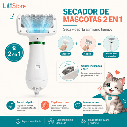 SECADOR DE MASCOTAS 2 EN 1