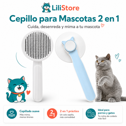 CEPILLO PARA MASCOTA 2 EN 1
