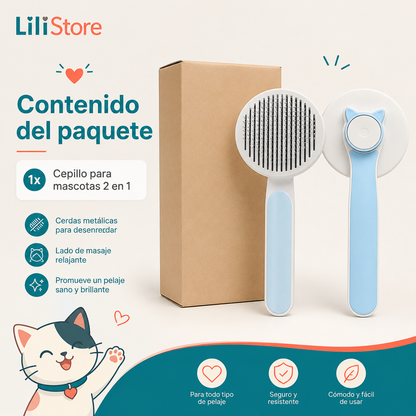 CEPILLO PARA MASCOTA 2 EN 1